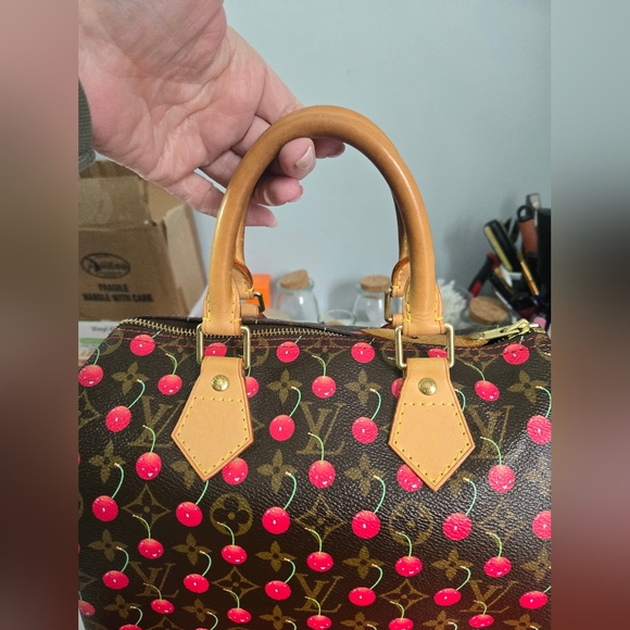 Louis Vuitton handbag Murakami Monogram brown Takashi Speedy Cherry - Picture 7 of 16